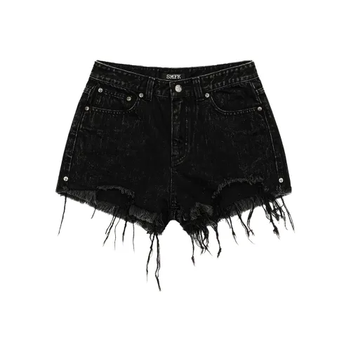 SMFK Джинсовые шорты Женские Черный деним
