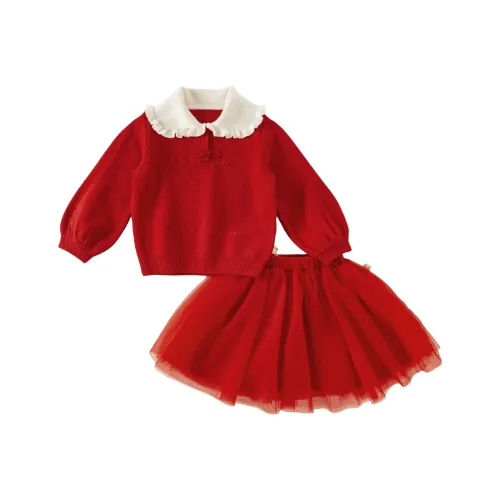 Детский комплект DAVE BELLA с юбкой Китайский красный
