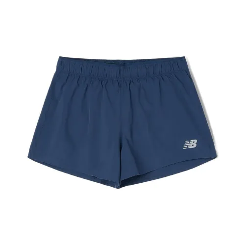 New Balance Темно-синие Женские Спортивные Шорты
