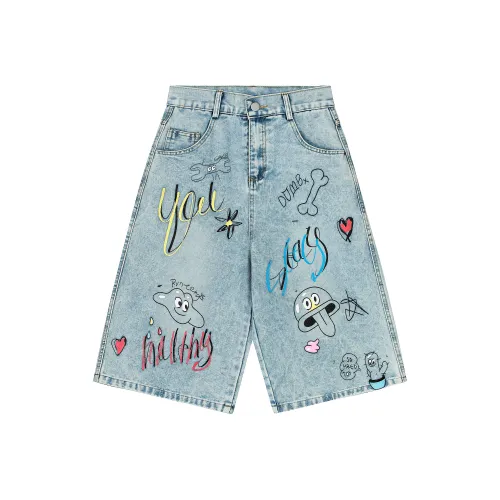 GBXM Синие Унисекс Джинсовые Шорты