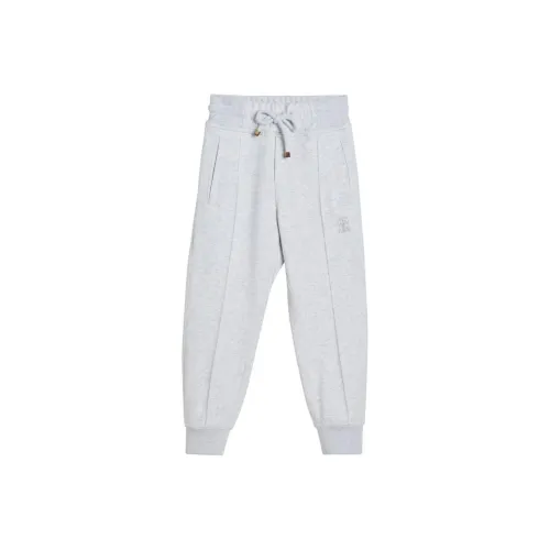 BRUNELLO CUCINELLI SS24 Повседневные штаны для детей светло-серый