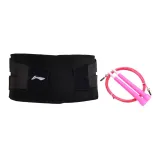 Подкладка, защита талии, черный + стальная проволока, скакалка, розовый