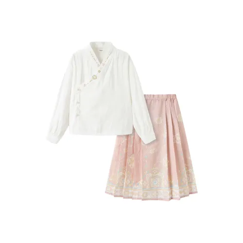 Balabala Ханьфу Красный тон Дети Возраст 3-7 лет