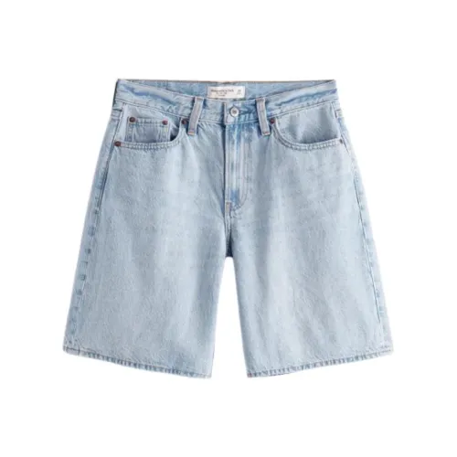 Abercrombie＆Fitch Джинсовые шорты Женские Средне-голубой
