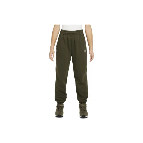 Детские Nike Вязаные Тренировочные Штаны Оливкового Цвета