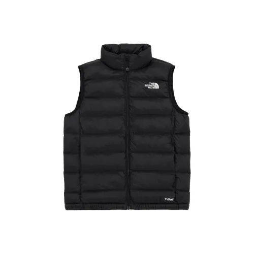 The North Face Детская одежда Воротник-стойка Логотип Молния Без рукавов Черный Детский