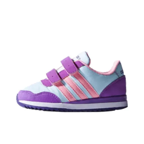Adidas V Jog Устойчивый к истиранию Низкий Топ Детские Лайфстайл Обувь Пурпурно-розовый Подростки