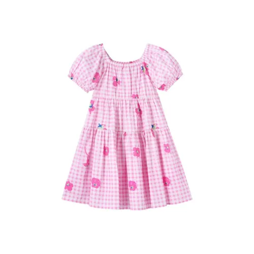 Annil Платье Розовое с Цветочным Узором для Подростков