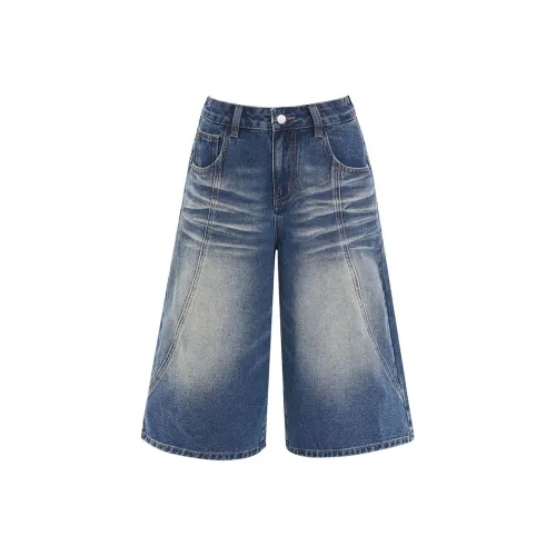 Казахстан Джинсовые шорты Женские Винтажные синие