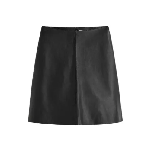 TOTEME SS25 Кожаные короткие юбки Женские Черный