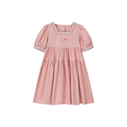 Снупи 100% хлопок Розовое Платье Детские Платья