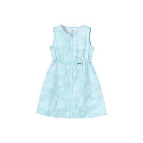 Annil Платье Зеленый Тон Цветочный Дизайн Подростки