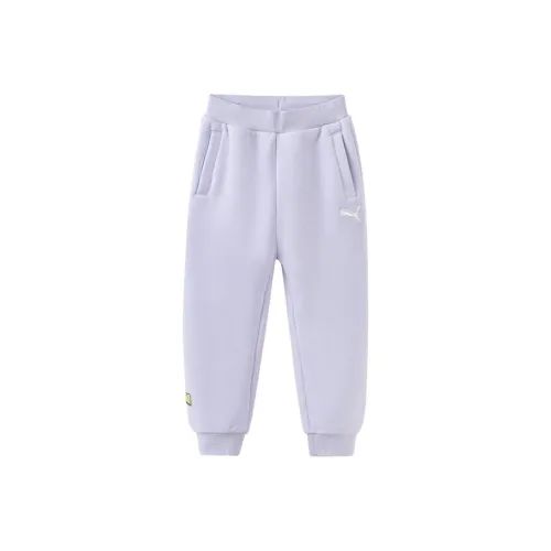 Детские PUMA Вязаные Спортивные Штаны Sportstyle Collection Pants Polar Fleece Розовый Фиолетовый