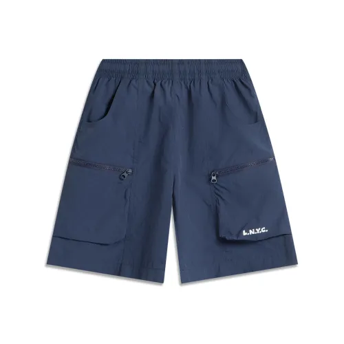 LINING YOUNG Sports Lifestyle Collection Sports Trendy Collection Шорты Темный Корабельный Синий