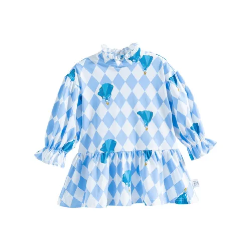 Disney Детское платье Принцесса Сине-белый Дошкольное