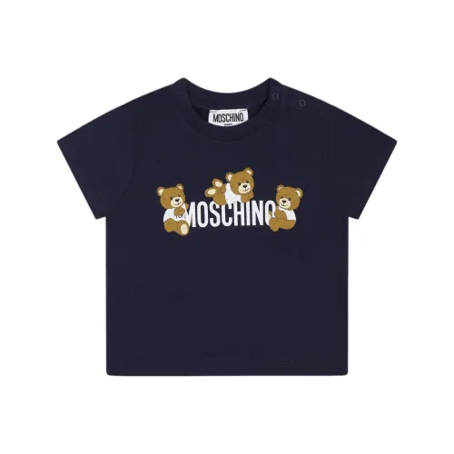 MOSCHINO T-рубашка SS25 синяя для малышей и детей младшего возраста