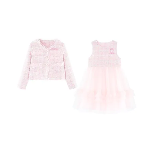 Детский комплект Disney с юбкой 3-7 лет розовый