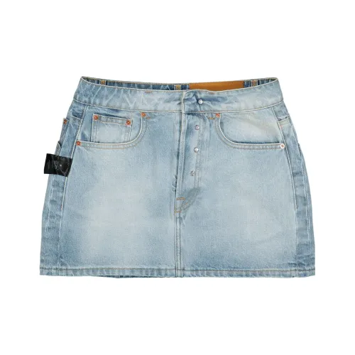 Vetements FW24 Джинсовые короткие юбки Женские Светло-синий