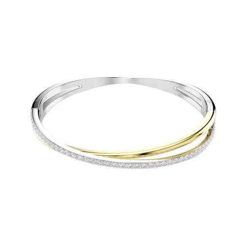 Swarovski Mixed Metal Bangles Unisex Silver Сваровски Смешанные Металлические Браслеты Унисекс Серебряный