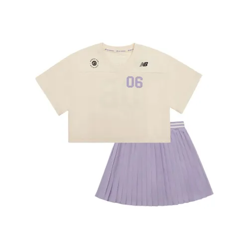 New Balance совместный бренд Комплект с юбкой Крем для детей 3-7 лет