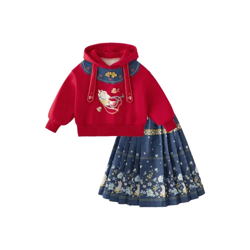 JELLYBABY Комплект с юбкой Красный для детей 3-7 лет