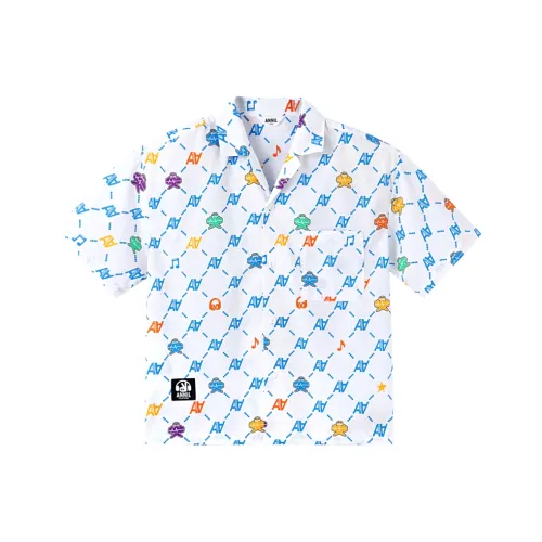 Annil Рубашка Белый Синий Узор Подростки