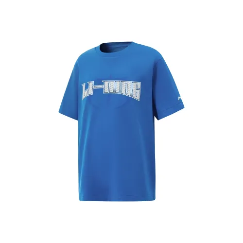 LINING YOUNG Баскетбольная футболка SS25 Космический синий Подростки