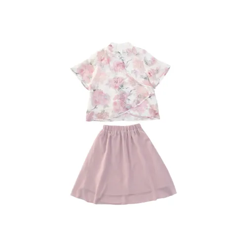 Детский комплект Jiao Ni с юбкой розово-фиолетового цвета