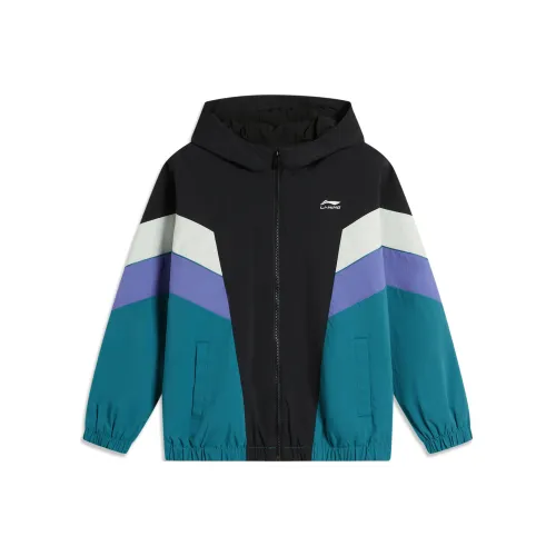 LINING YOUNG Детские софтшелл-куртки Sports Life Collection Черный Стрекоза Зеленый Туман Белый