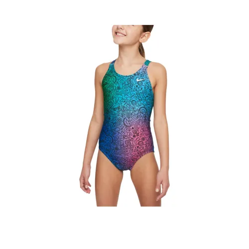 Nike Детский Купальник SS24 Черный Shock Зеленый Подростки