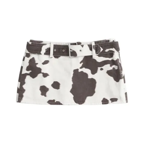 Abercrombie＆Fitch Джинсовые короткие юбки Женские Корова Узор
