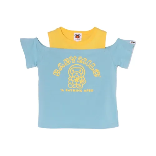 A BATHING APE T Рубашка SS25 Дети 3-7 лет