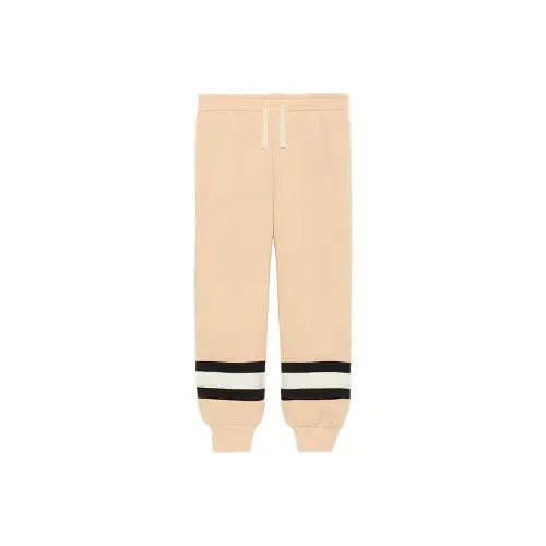 Детский GUCCI Вязаные Тренировочные Штаны Бежевого Цвета