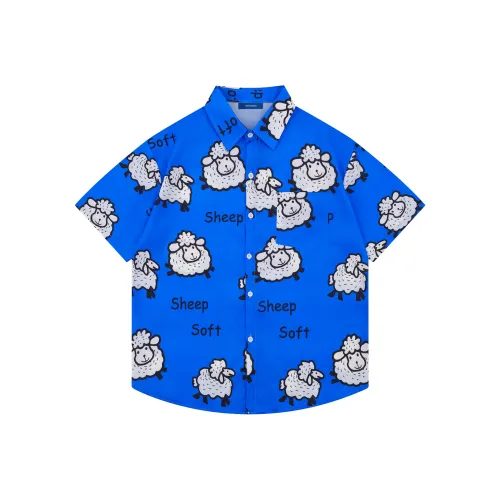 PEIMENG Синие Унисекс Рубашки