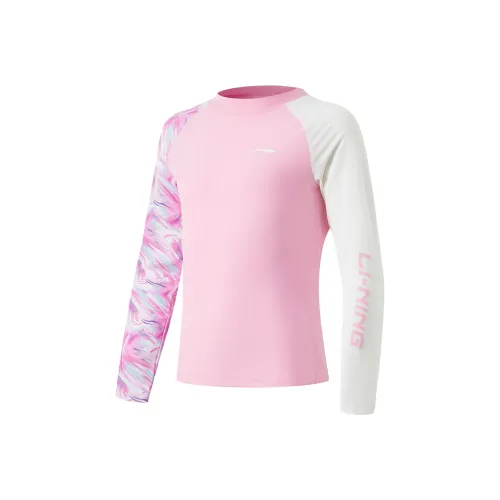 LINING YOUNG Swimming Купальник для детей Ромб Розовый Стандартный Белый Подростки