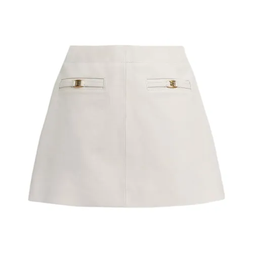 COACH Heritage Кожаные короткие юбки Женские Белые