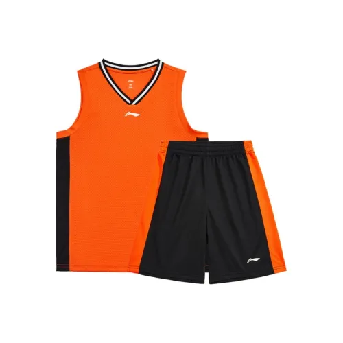 LINING YOUNG Повседневная спортивная одежда Баскетбол Пламя Оранжевый Черный Подростки