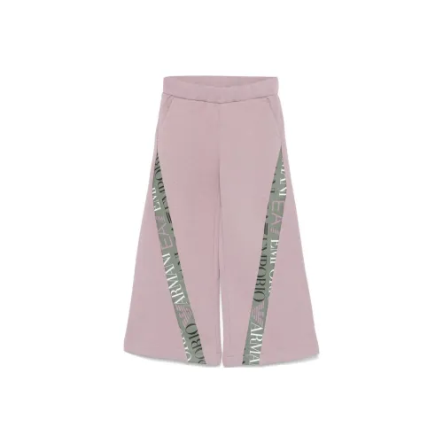 Детские EMPORIO ARMANI Вязаные Тренировочные Штаны EA7 FW24 Светло-Фиолетовые