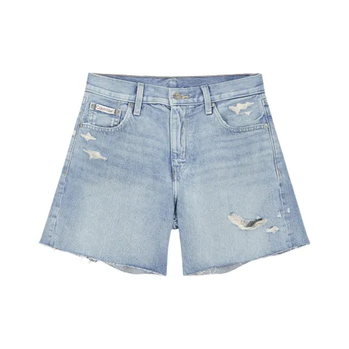 Calvin Klein Джинсовые шорты Женские Светло-синие