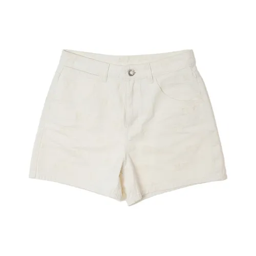 Mlb Base Logo Нью-Йорк Янкис Джинсовые шорты Женские Нью-Йорк Янкис Темный крем