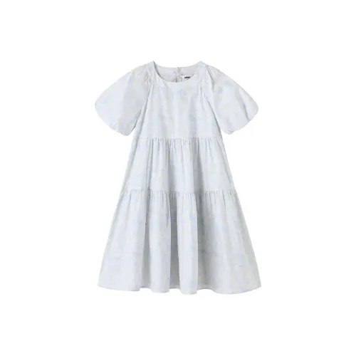 Annil Платье SS25 Синий And Желтый цветочный для детей 3-7 лет