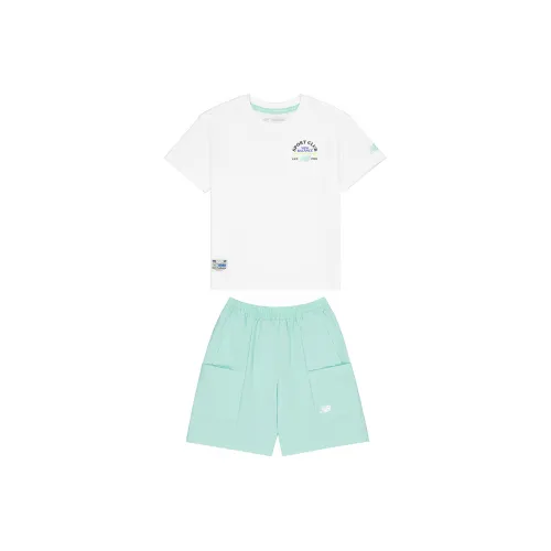 New Balance совместная повседневная спортивная одежда Белый Зеленый Детский