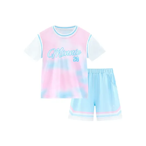 Disney Повседневная спортивная одежда Розово-синяя для детей 3-7 лет