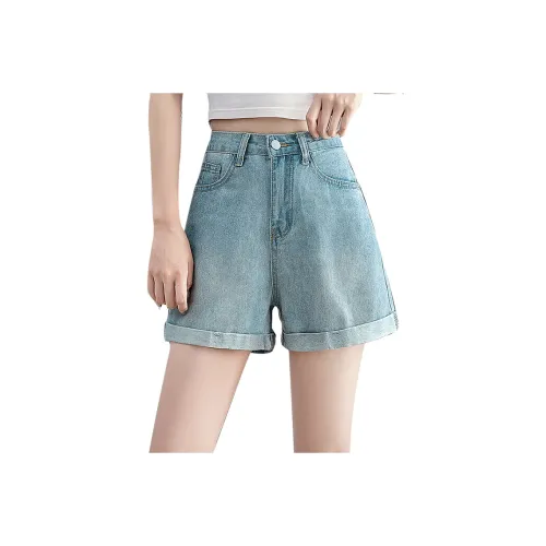 Cypress House Джинсовые шорты Женские Светло-синие