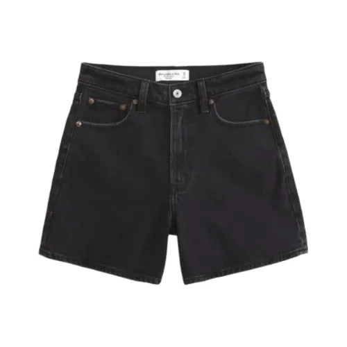 Abercrombie＆Fitch Джинсовые шорты Женские Черные