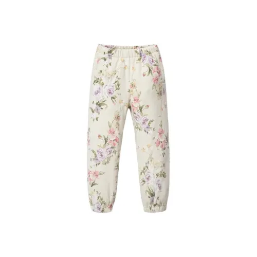 GAP x LOVE SHACK FANCY Вязаные спортивные брюки для детей яркий цветочный дизайн с принтами