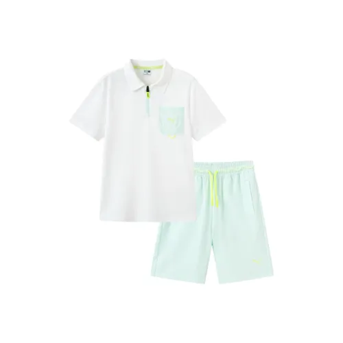 PUMA Повседневная спортивная одежда Performance SS25 Натуральный белый Детский