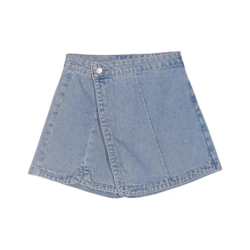 ERIRI Джинсовые шорты Женские Светлый деним