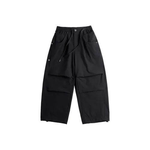 AOGZ Черные Унисекс Брюки карго