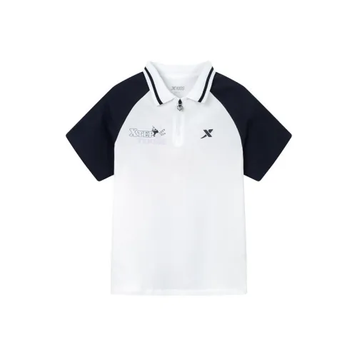 XTEP T-рубашка Pearl White Deep Lead Blue Подростки